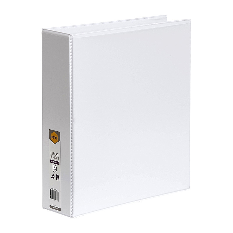 Marbig Clearview Insert Binder A4 50mm 4D White/Product Detail/Stationery