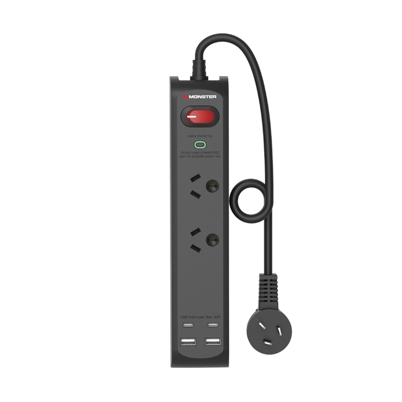 Monster Dual Socket Surge Protector Board with USB-C & USB-A Ports/Product Detail/Electronics