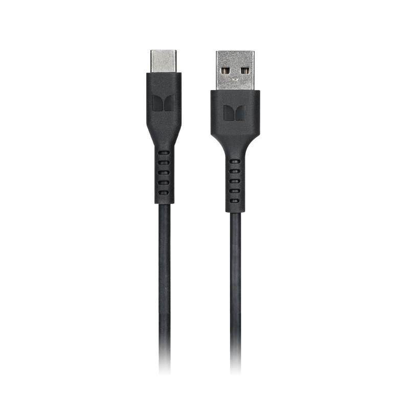 Monster USB-C to USB-A Thermo Plastic Elastometer Cable - Black 2m/Product Detail/Consoles & Accessories