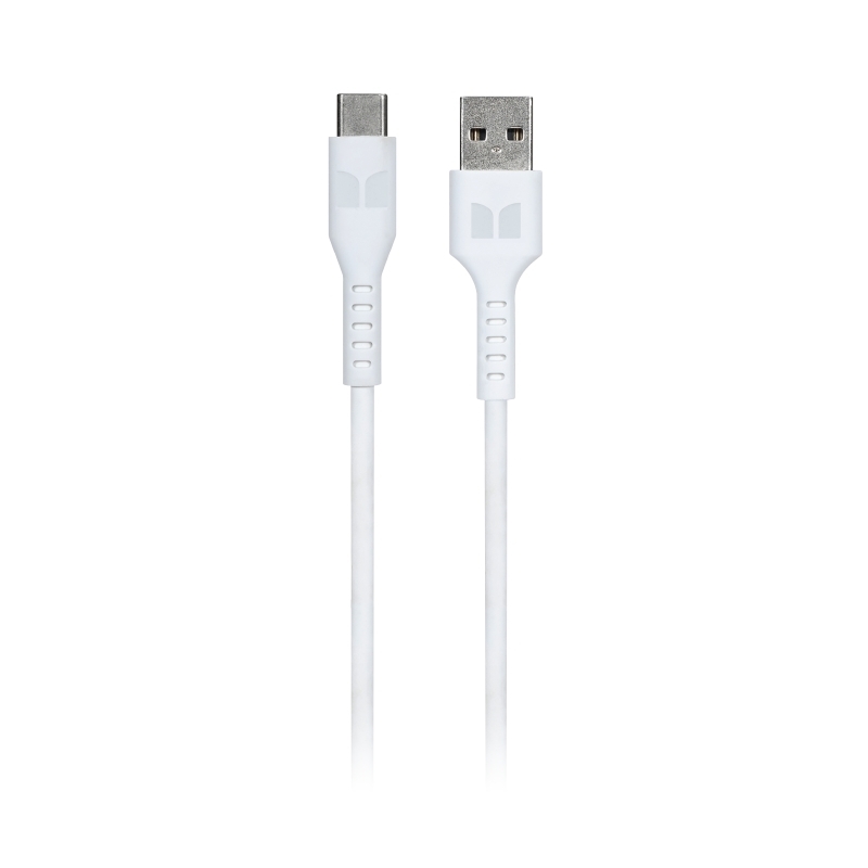 Monster USB-C to USB-A Thermo Plastic Elastometer Cable - White 2m/Product Detail/Consoles & Accessories