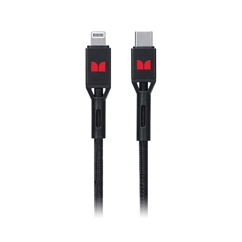 Monster Lightning to USB-C Braided Cable - Black 2m/Product Detail/Consoles & Accessories