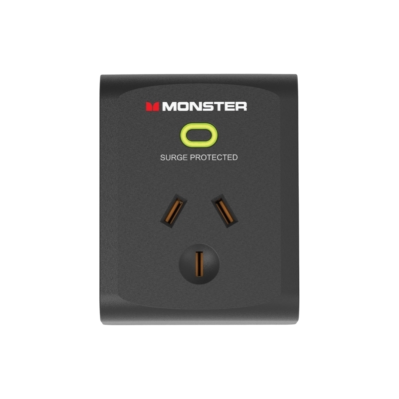 Monster Single Socket Surge Protector - Black/Product Detail/Electronics