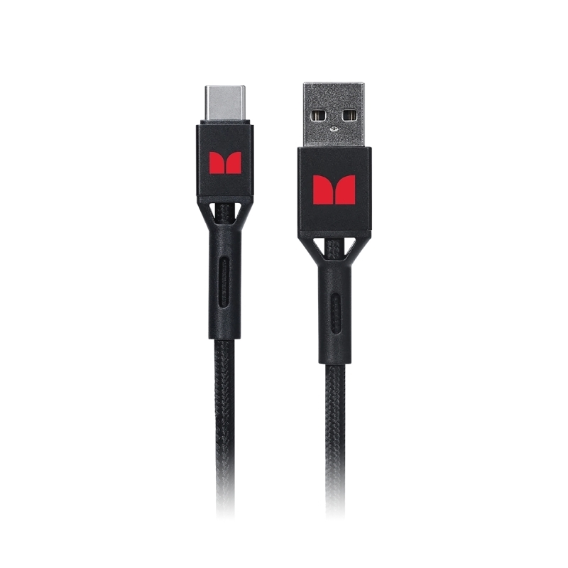 Monster USB-C to USB-A Braided Cable - Black 1.2m/Product Detail/Consoles & Accessories