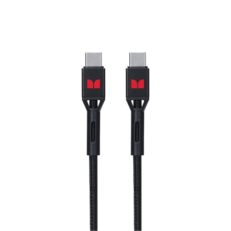 Monster USB-C to USB-C Braided Cable - Black 1.2m/Product Detail/Consoles & Accessories