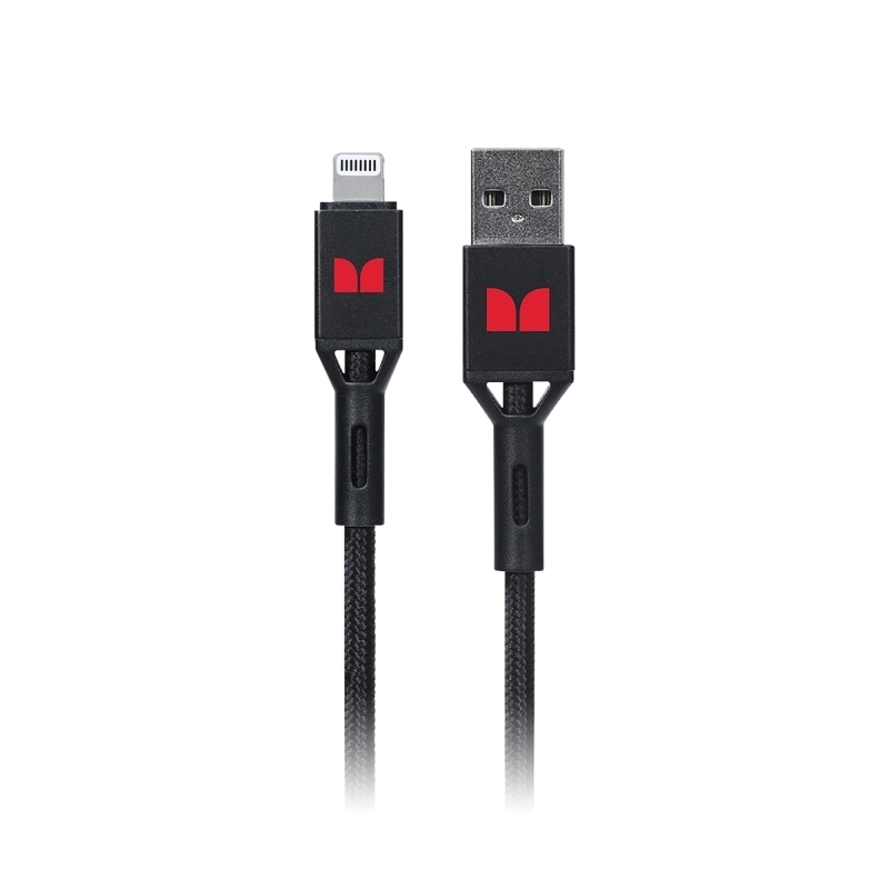 Monster Lightning to USB-A Braided Cable - Black 1.2m/Product Detail/Consoles & Accessories