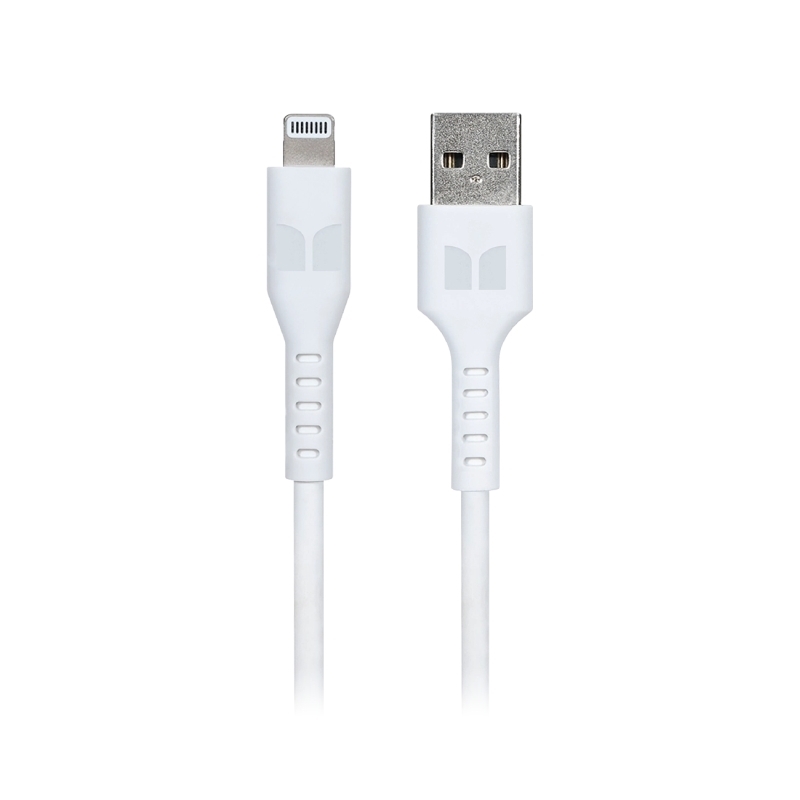 Monster Lightning to USB-A Thermo Plastic Elastometer Cable - White 1.2m/Product Detail/Consoles & Accessories