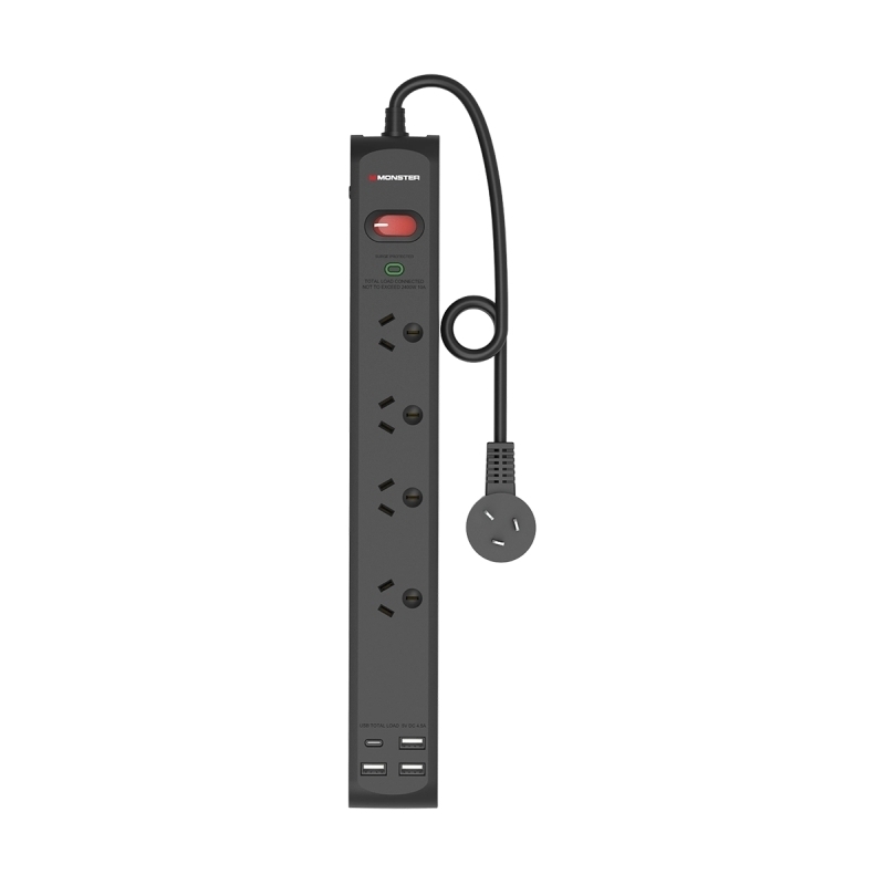 Monster 4 Socket Surge Protection Board with USB-C & USB-A Ports/Product Detail/Electronics