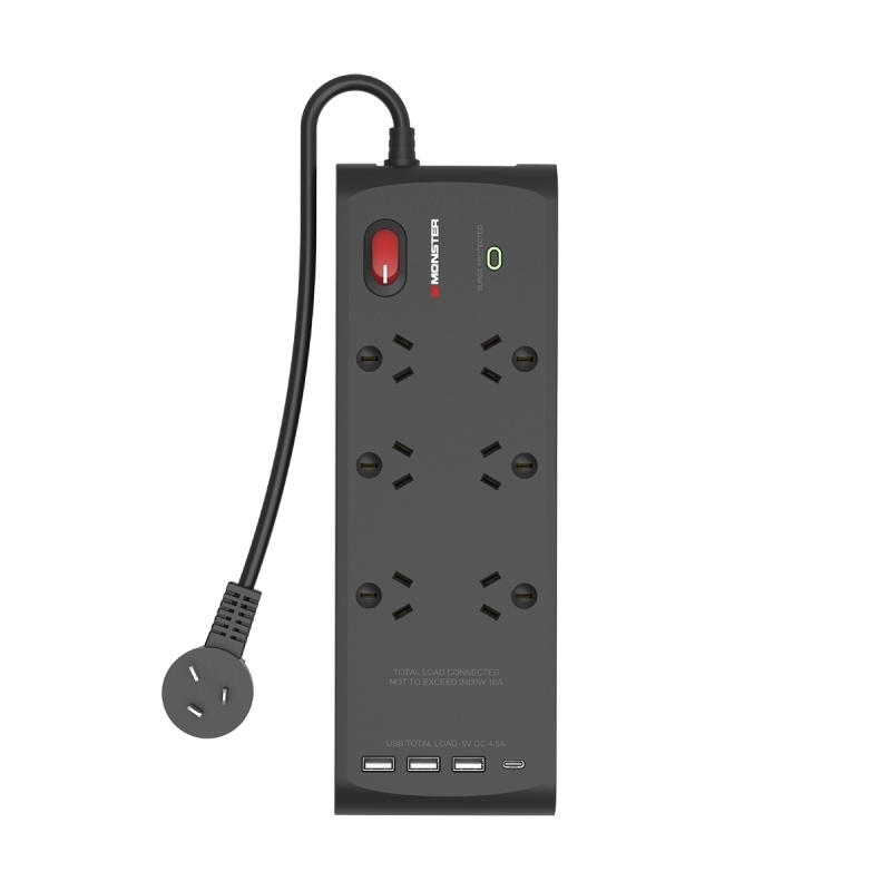 Monster 6 Socket Surge Protection Board with USB-C & USB-A Ports/Product Detail/Electronics
