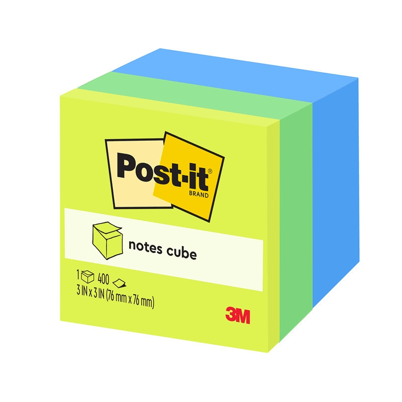 Post-It Notes Cube 76 x 76mm - Box of 4/Product Detail/Stationery