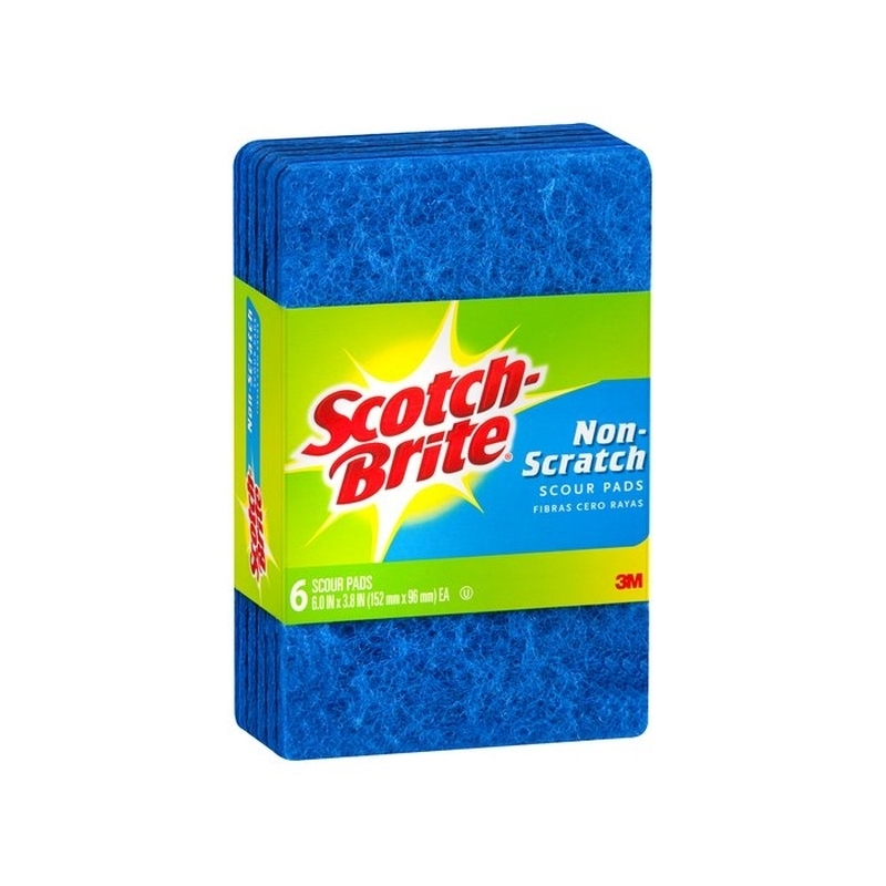 Scotch-Brite Blue Non-Scratch Scourer 6-Pack - Box of 5/Product Detail/Cleaners