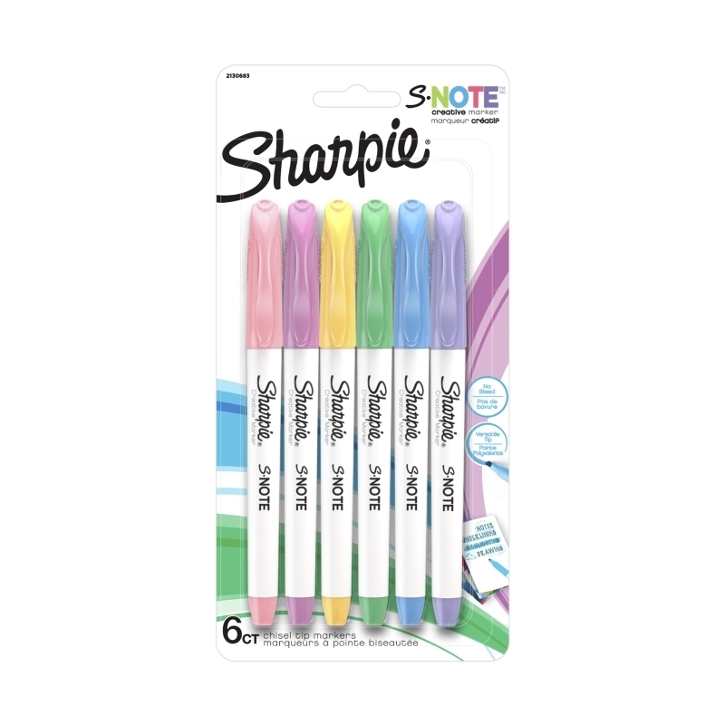 Sharpie S-Note Pastel Pk6 Bx6/Product Detail/Stationery