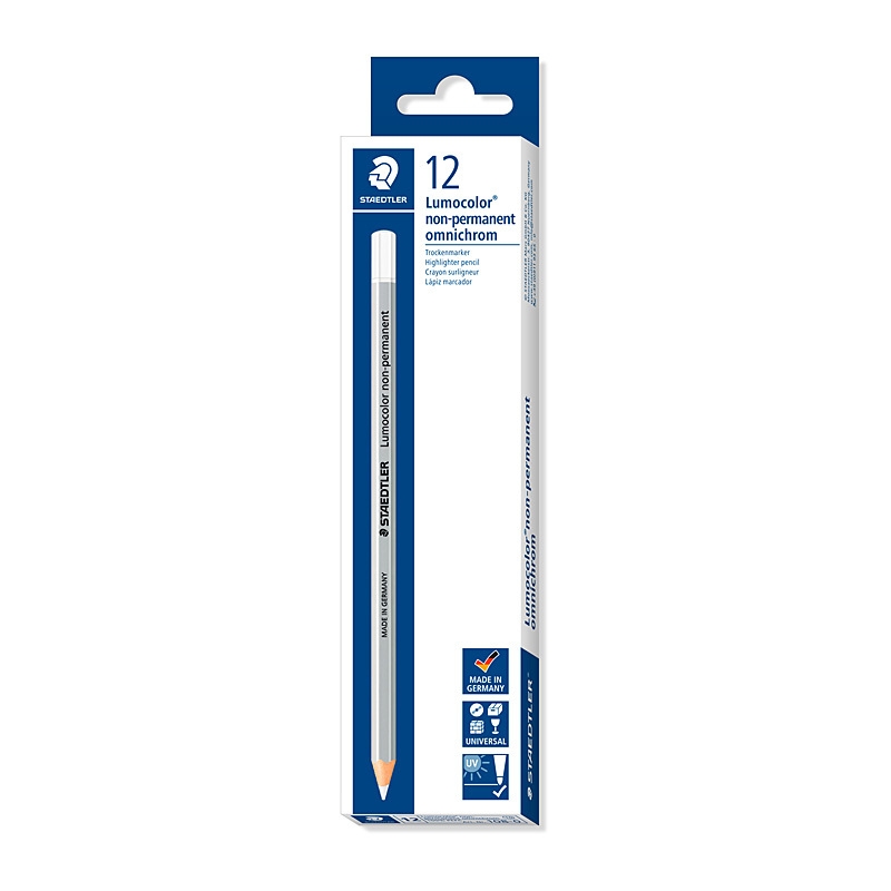 Staedtler Lumocolor non-permanent omnichrom 108 Dry marker - Box of 12 - White/Product Detail/Stationery