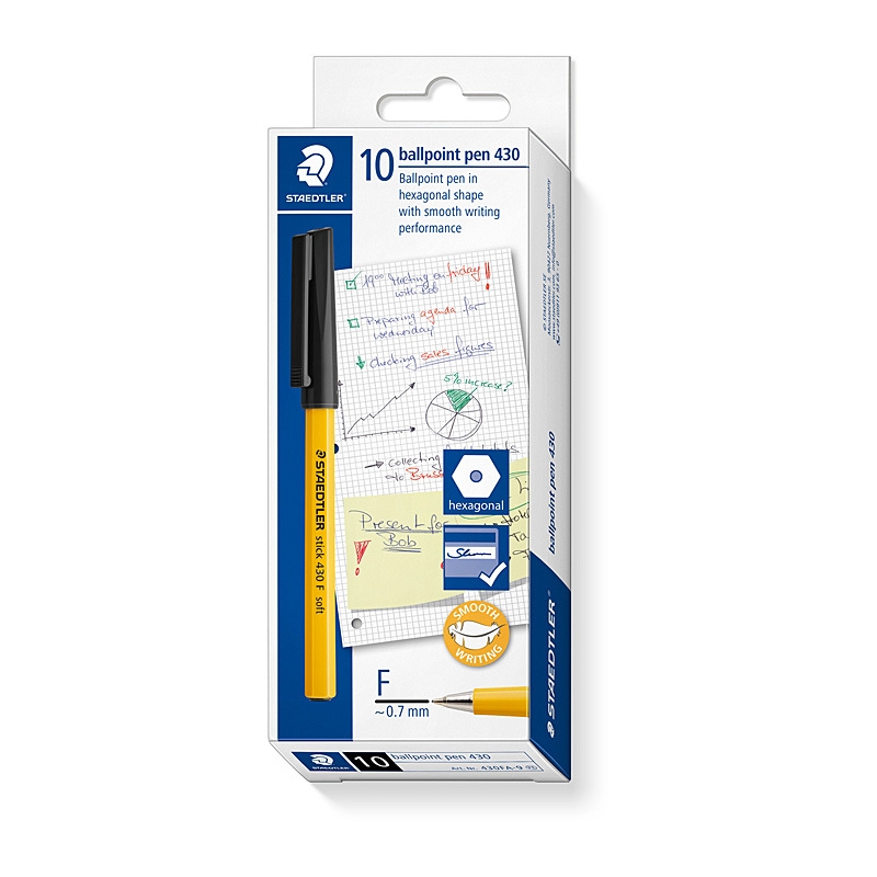 Staed Ballpoint430 Fn Blk Bx10/Product Detail/Stationery