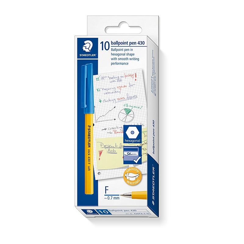 Staed Ballpoint430 Fn Blu Bx10/Product Detail/Stationery
