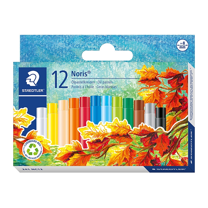 Staedtler Noris Club Colour Oil Pastels - Box of 12 - Assorted Colours/Product Detail/Stationery