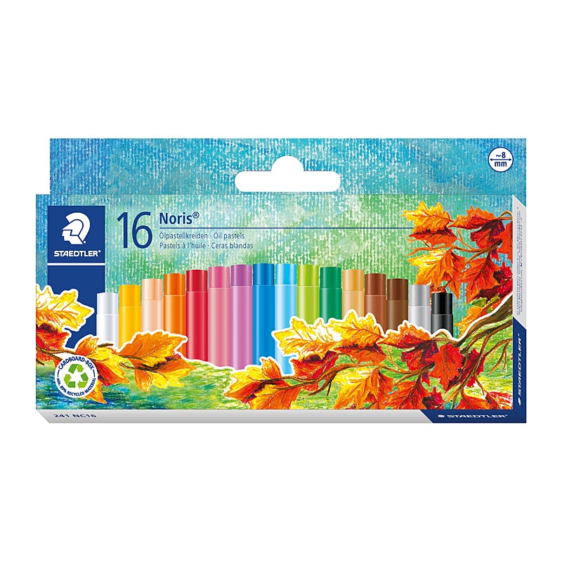 Staedtler Noris Club Colour Oil Pastels - Box of 16 - Assorted Colours/Product Detail/Stationery