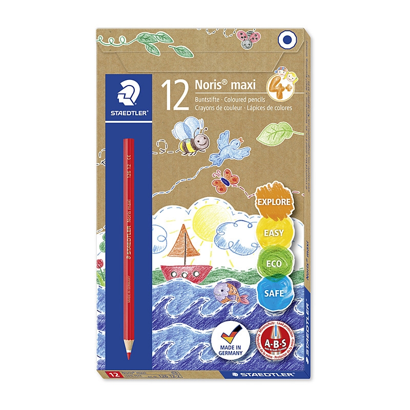 Staedtler Noris Club MAXI Learner Colour Pencil - 12 Pack - Red/Product Detail/Stationery