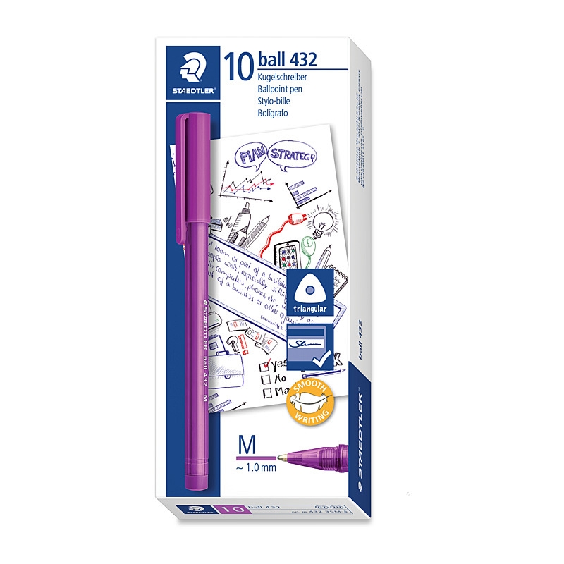 Staed Ballpoint 432 M Prp Bx10/Product Detail/Stationery