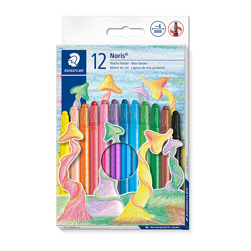 Staedtler Noris Club Wax Twister Colour Assorted Crayons - Box of 12/Product Detail/Stationery