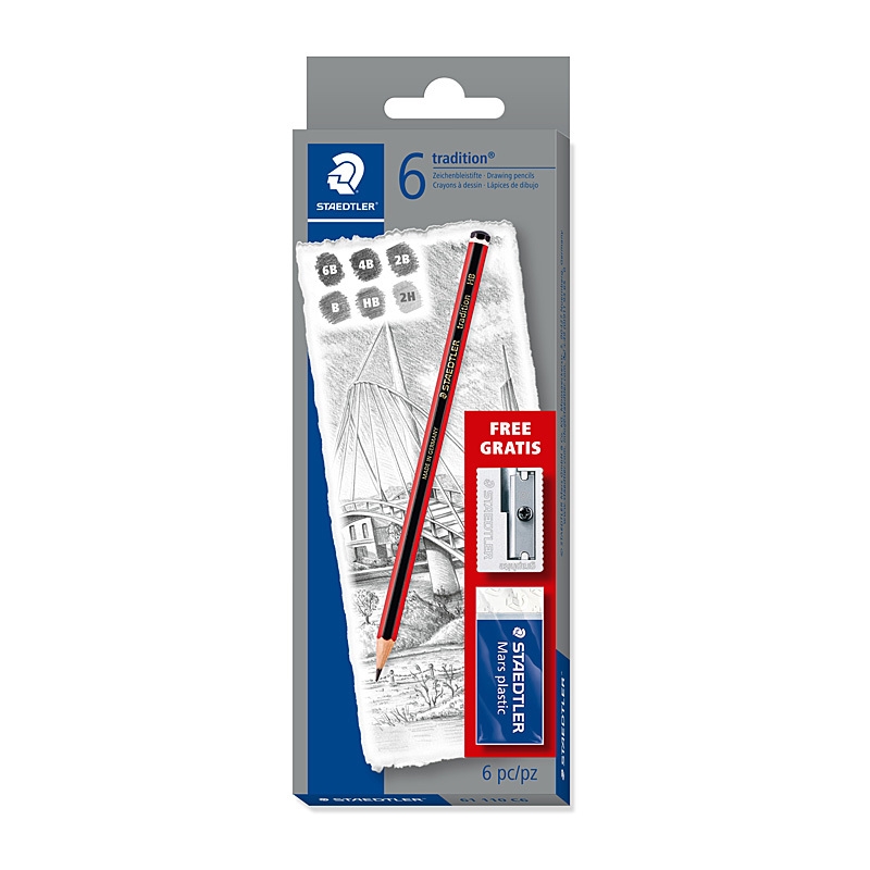 Staedtler Trad Sketch Set Pk6/Product Detail/Stationery