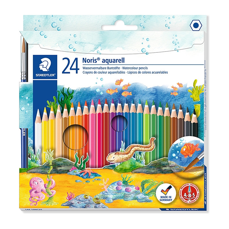 Staedtler Noris Club Aquarell Watercolour Pencils - Box of 24 - Assorted Colours/Product Detail/Stationery