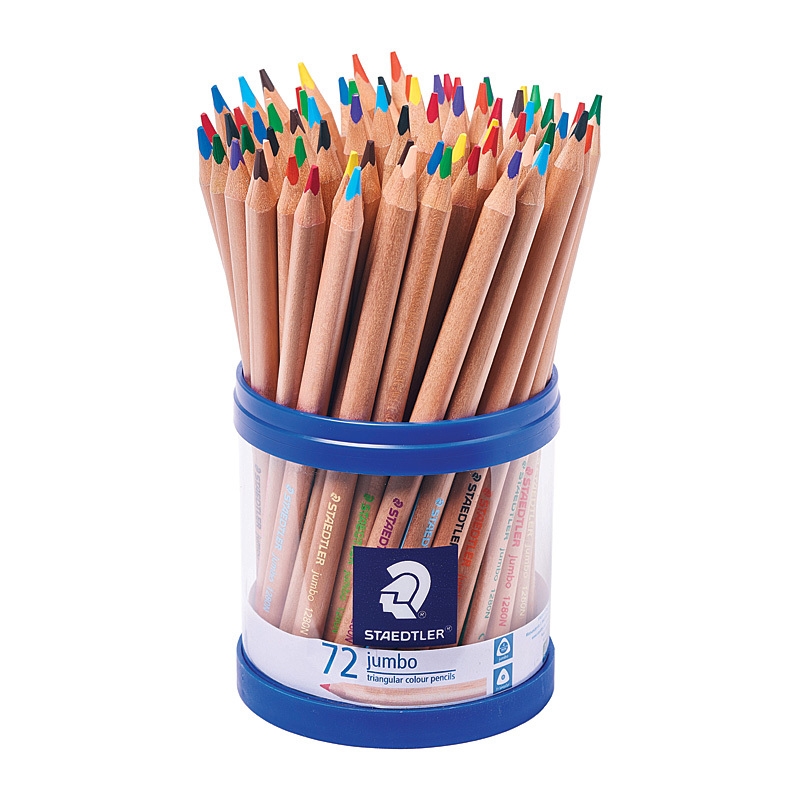 Staedtler Natural Jumbo Triangular Colour Pencils - Cup of 72 - Assorted Colours/Product Detail/Stationery