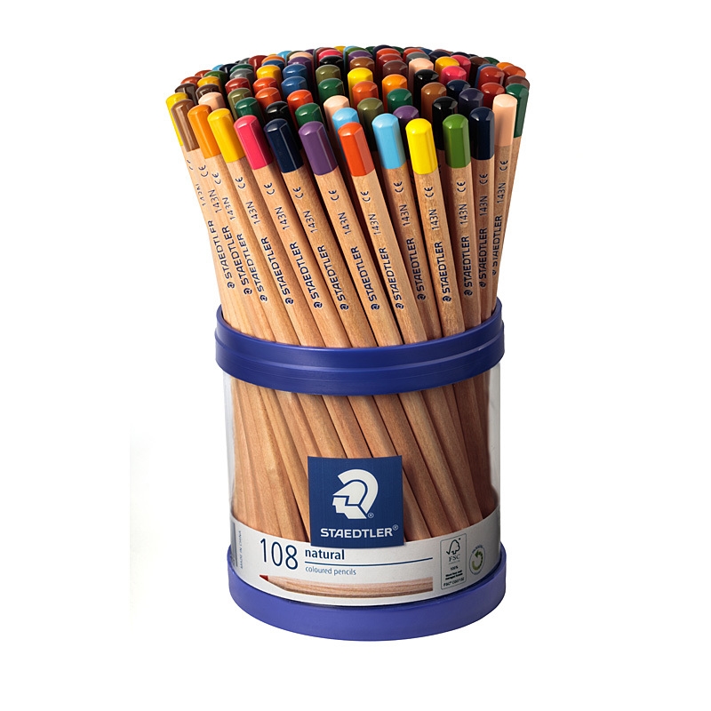 Staedtler Natural Coloured Pencil - Cup of 108 - Assorted Colours/Product Detail/Stationery