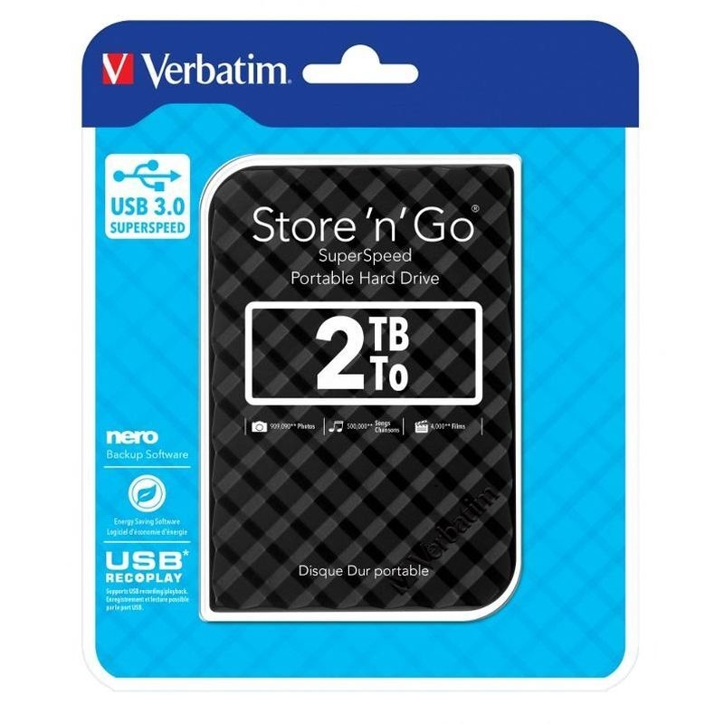 Verbatim Portable Hard Drive 2TB USB 3.0 Super Speed 53195/Product Detail/Storage
