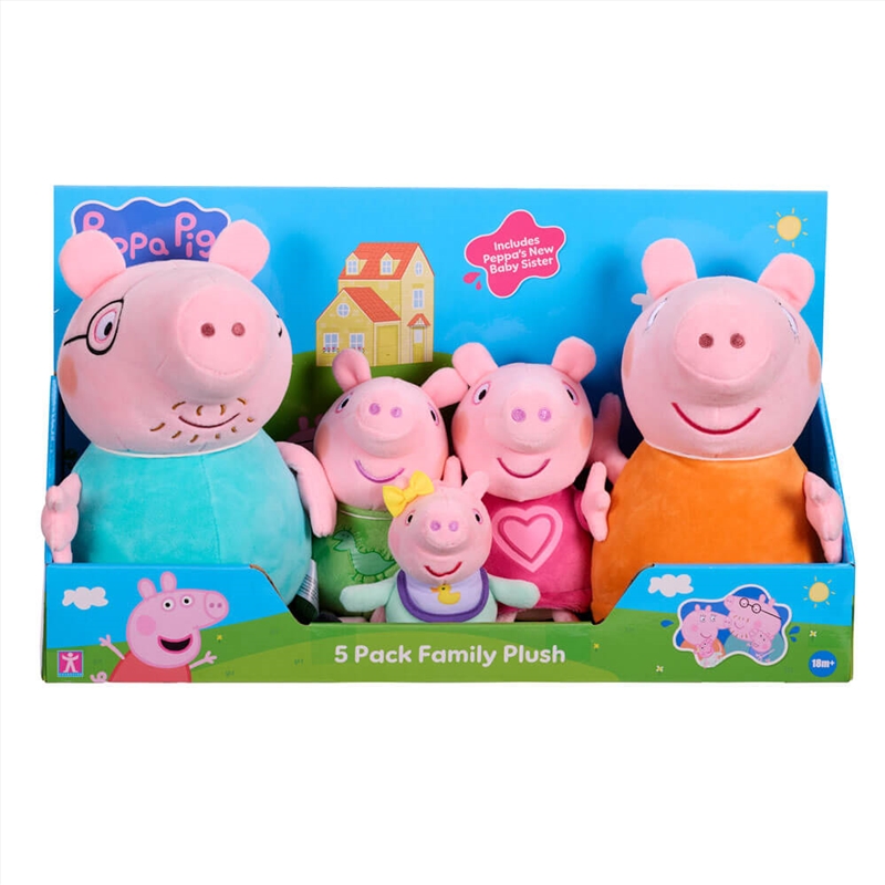Peppa Pig Family 5 Piece Plush Pack (Pyjamas)/Product Detail/Plush Toys