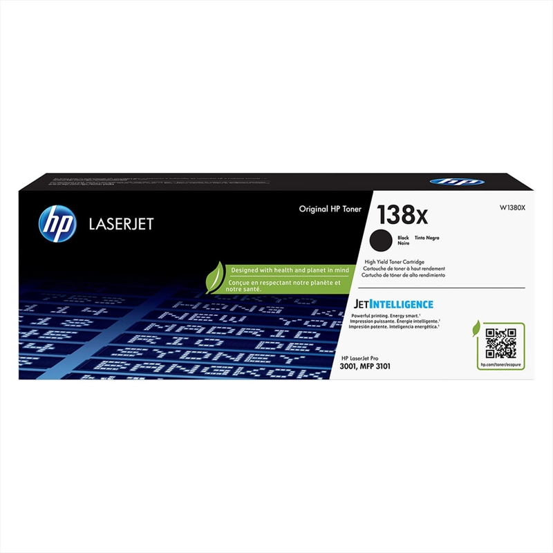 HP #138X Black Toner W1380X/Product Detail/Stationery