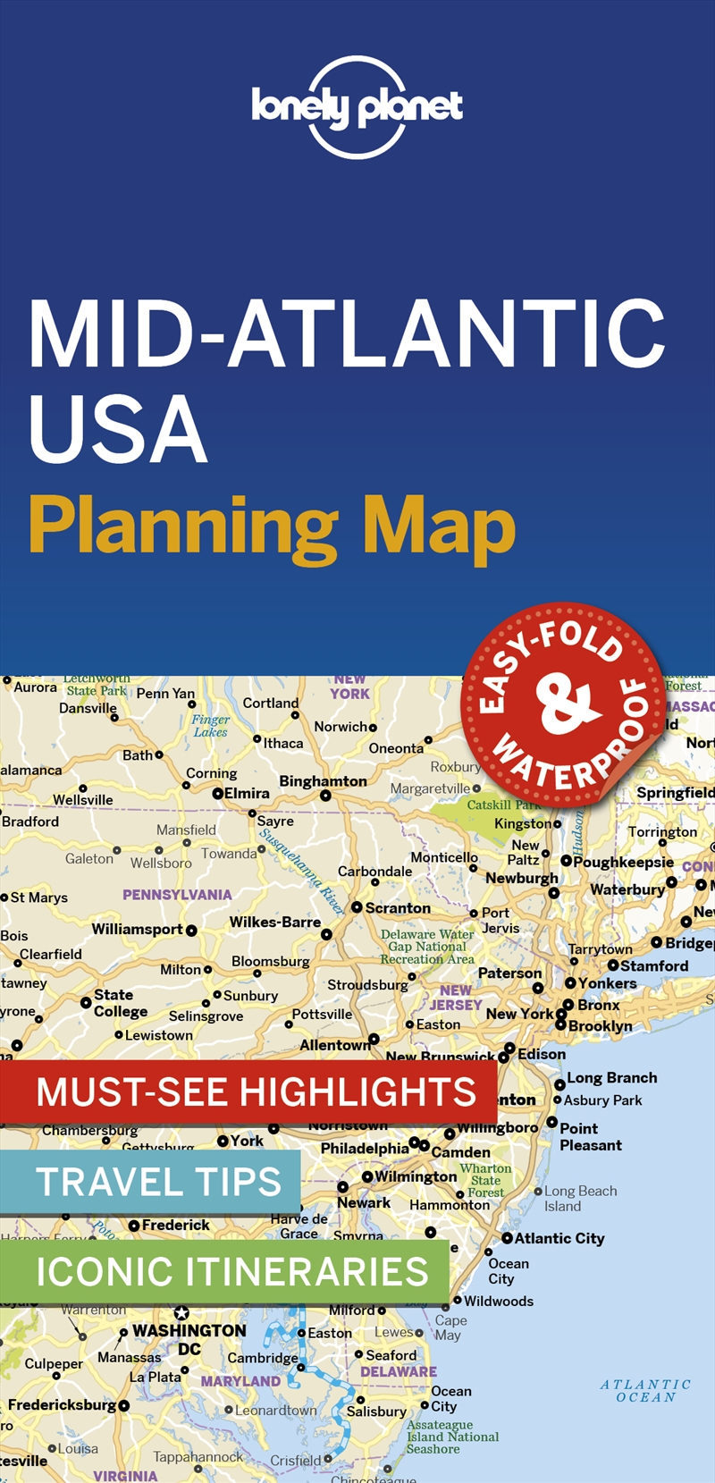 Lonely Planet Mid-Atlantic USA Planning Map/Product Detail/Reference & Encylopaedias