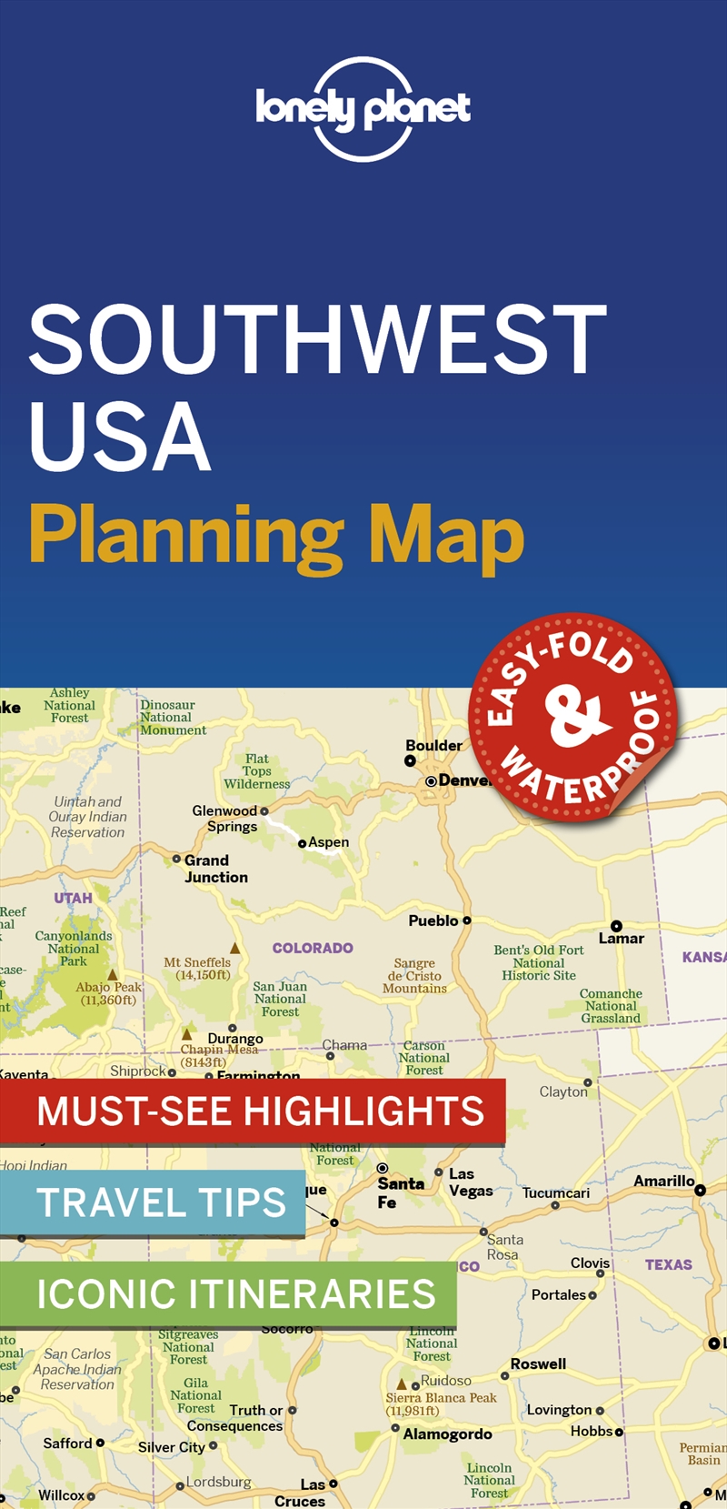 Lonely Planet Southwest USA Planning Map/Product Detail/Reference & Encylopaedias