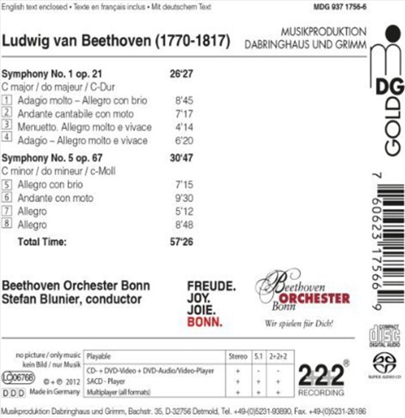 Symphonies Nos 1 & 5/Product Detail/Classical