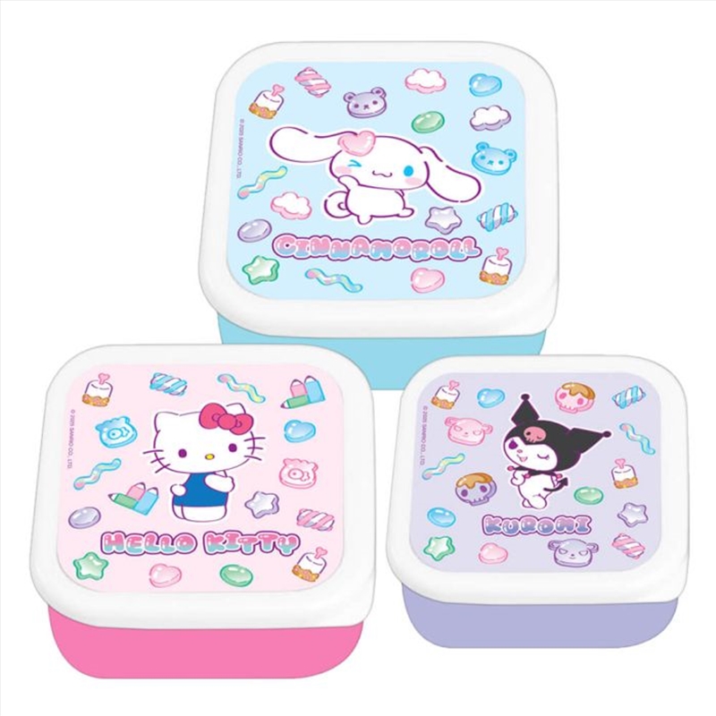 Hello Kitty Sweets Storage Pots Set Of 3/Product Detail/Lunchboxes