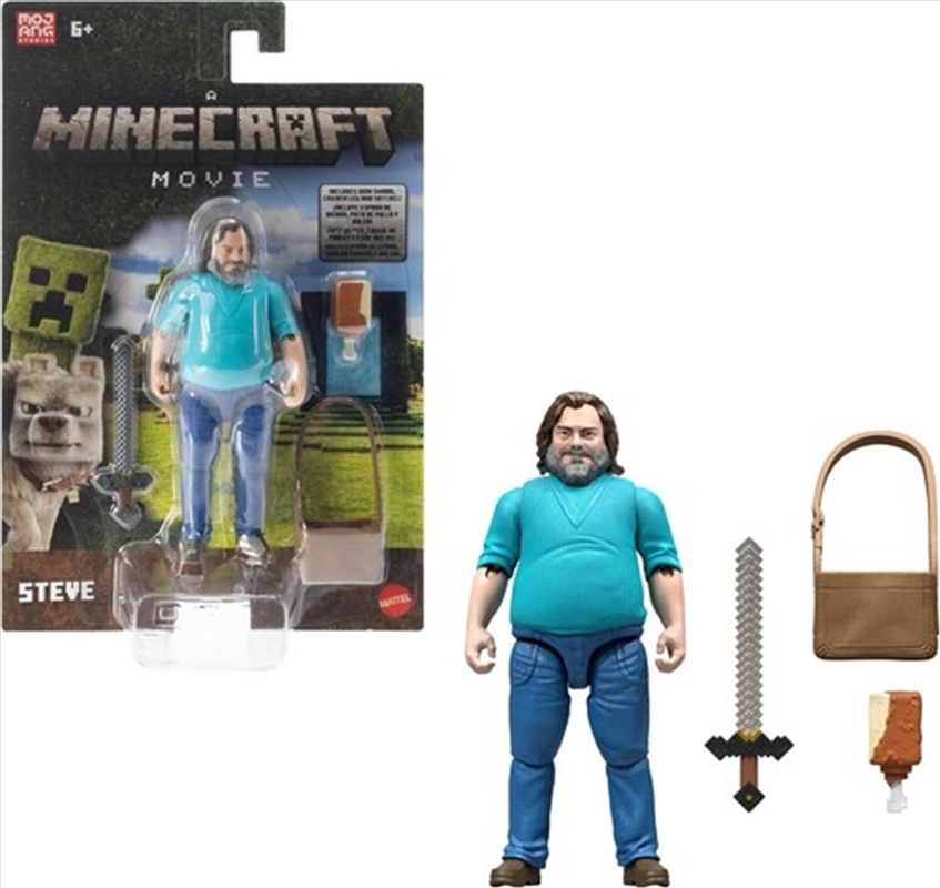 Mattel - Minecraft Movie 4'' Steve Figure with Accessories/Product Detail/Figurines