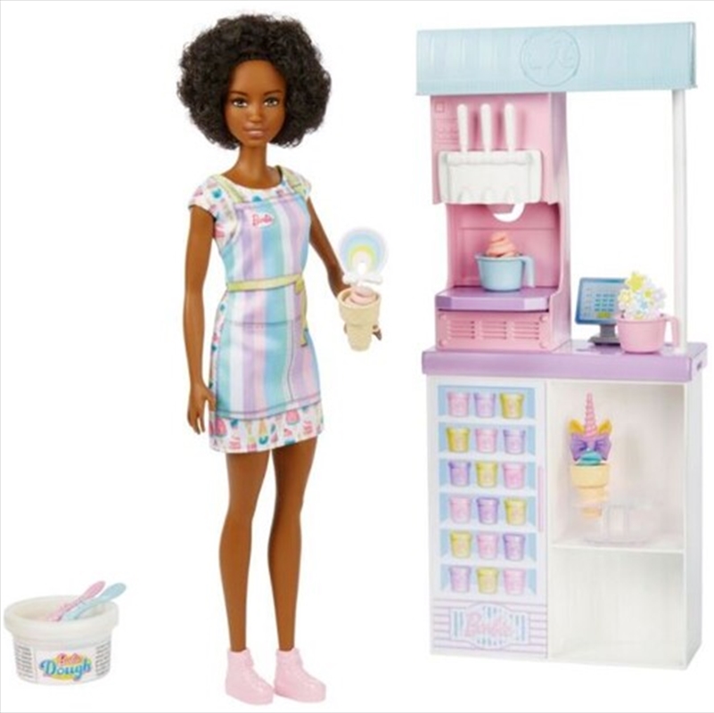 Mattel - Barbie I Can Be Anything Ice Cream Shop Playset, African American/Product Detail/Toys