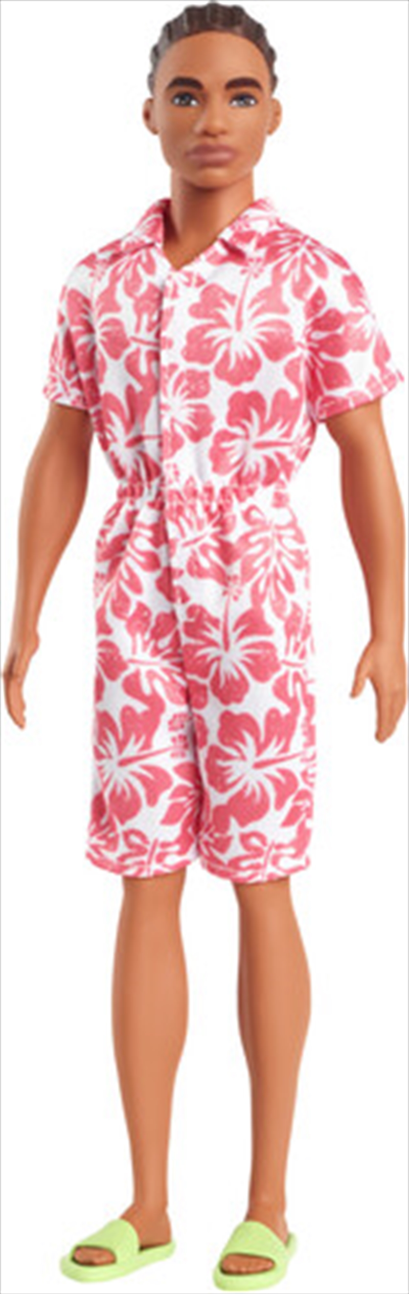 Mattel - Barbie Ken Fashionista with Braided Brown Hair, Wearing Coral Jumpsuit with Hawaiian Print/Product Detail/Toys