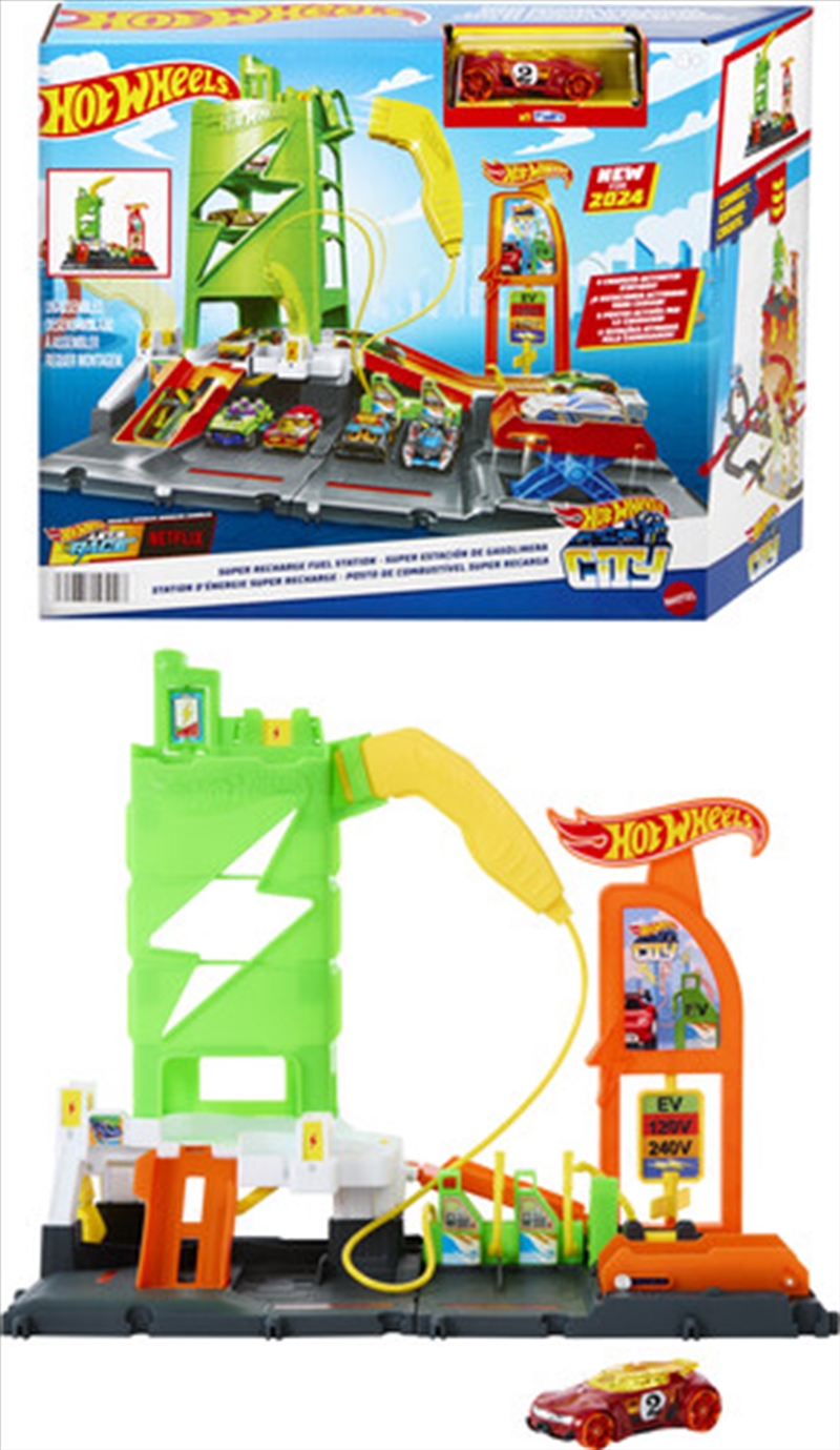 Mattel - Hot Wheels City Super Recharge Fuel Station with 1:64 Scale Toy Car/Product Detail/Toys