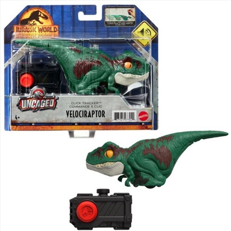 Mattel - Jurassic World Dominion Uncaged Click Tracker Velociraptor, Green/Product Detail/Toys