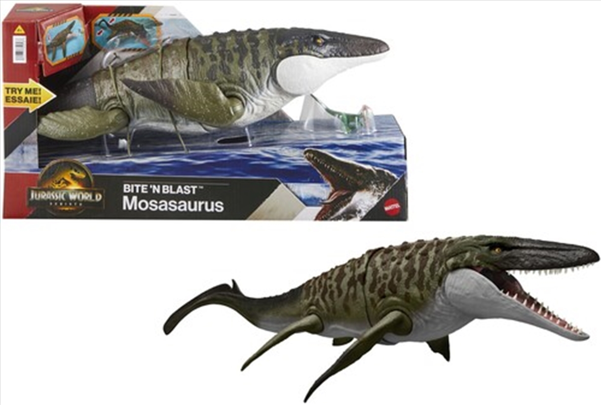 Mattel - Jurassic World: Rebirth Bite'N Blast Mosasaurus/Product Detail/Toys