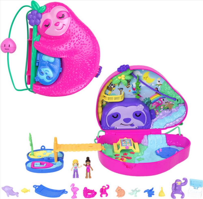 Mattel - Polly Pocket Sloth Family 2-in-1 Purse Compact, Dolls and Playset/Product Detail/Toys