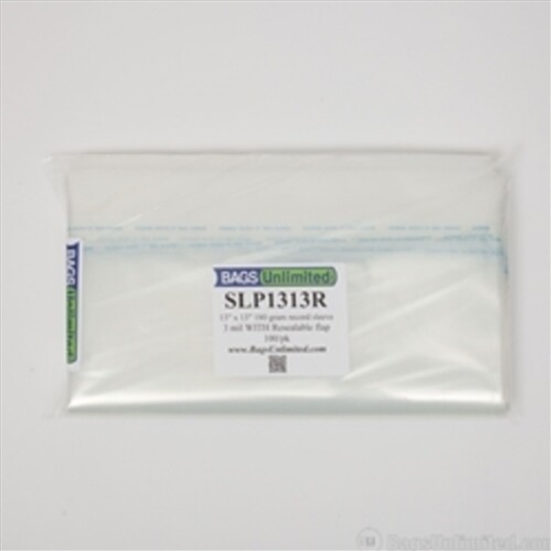 Bags Unlimited SLP1313R - 12 IN 180G LP Jacket Sleeve - Resealable - 100 CNT/Product Detail/Storage