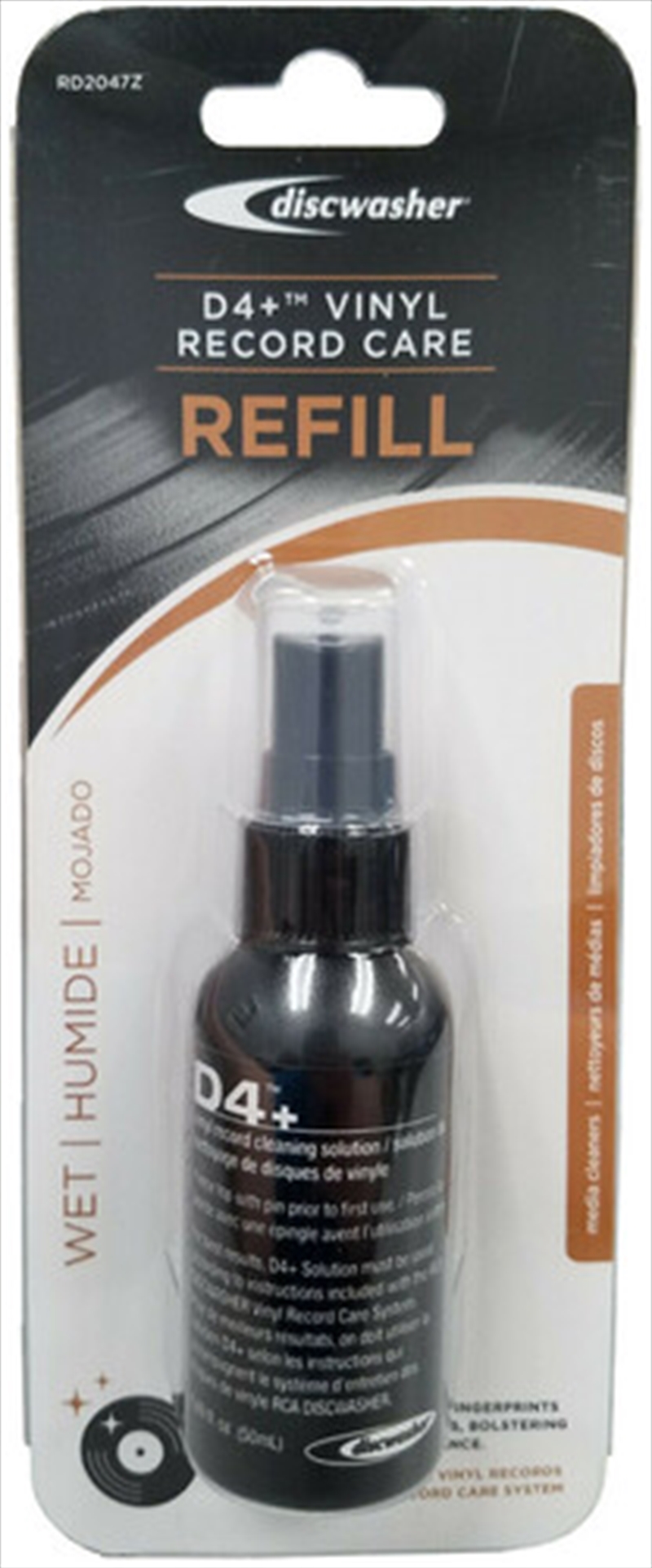 Discwasher RD20472 D4+ Vinyl Record Cleaning Solution Refill .50 ML/Product Detail/Cleaners