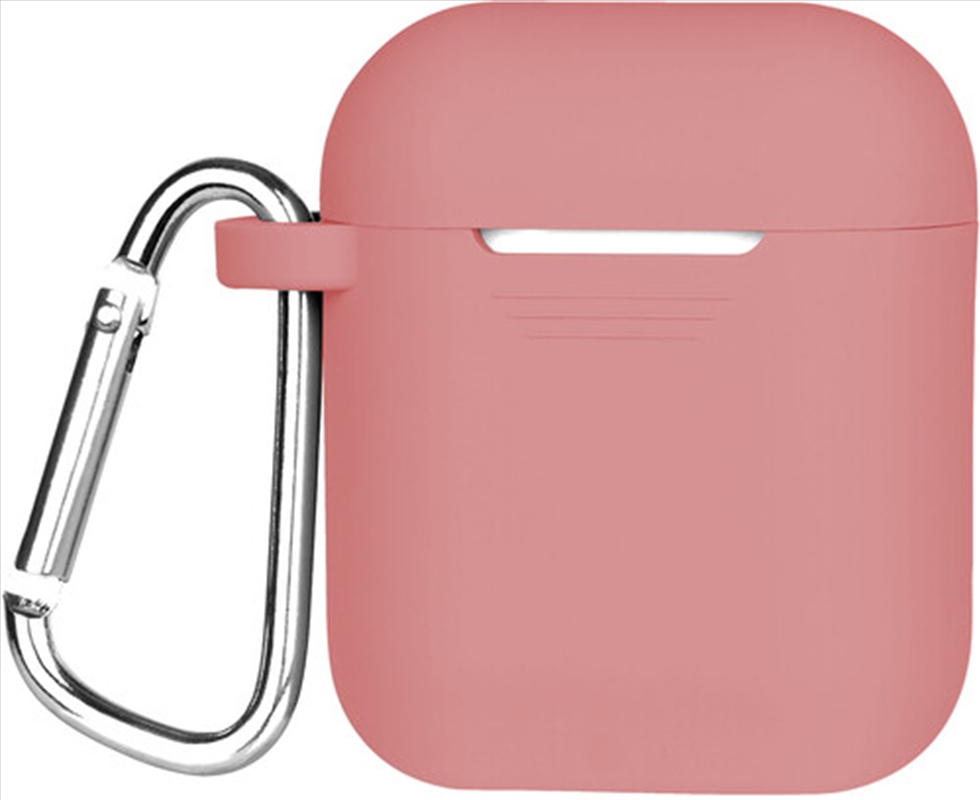 Airpods Pink Silicone Soft Case w/Caribiner by GEMS/Product Detail/Accessories