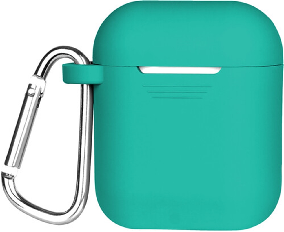 Airpods Teal Silicone Soft Case w/Caribiner by GEMS/Product Detail/Accessories