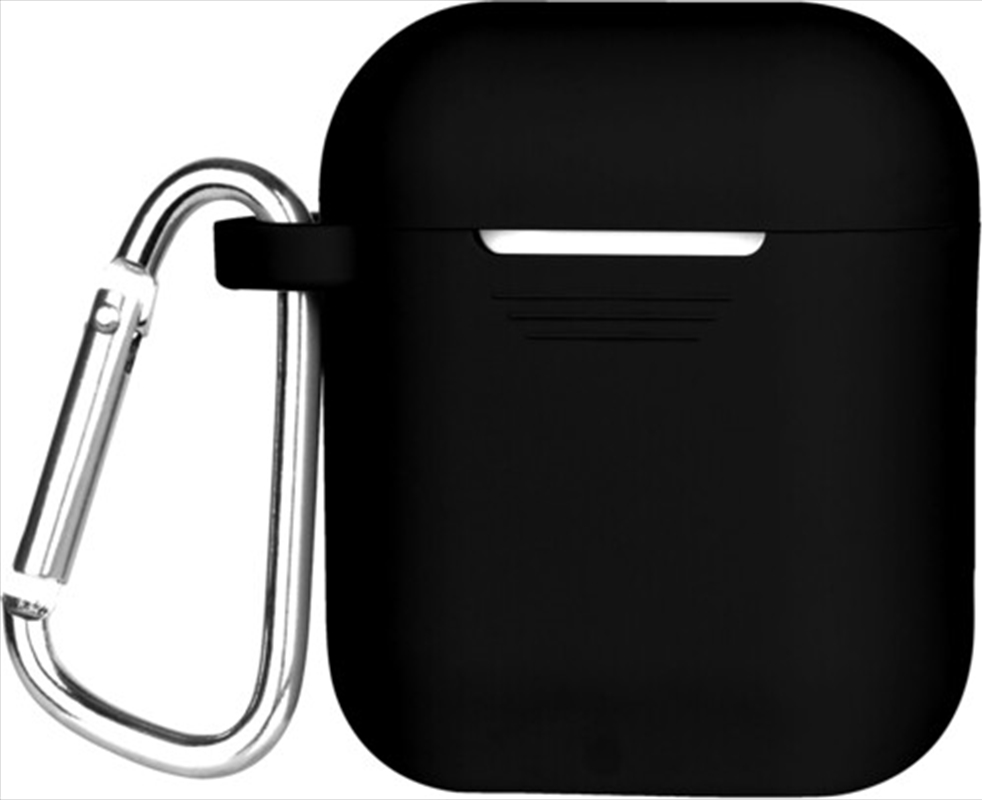 Airpods Black Silicone Soft Case w/Caribiner by GEMS/Product Detail/Accessories
