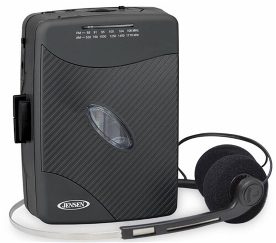 Jensen SCR-75-HP Classic Personal Cassette Player with AM FM Radio (Black)/Product Detail/Media Players