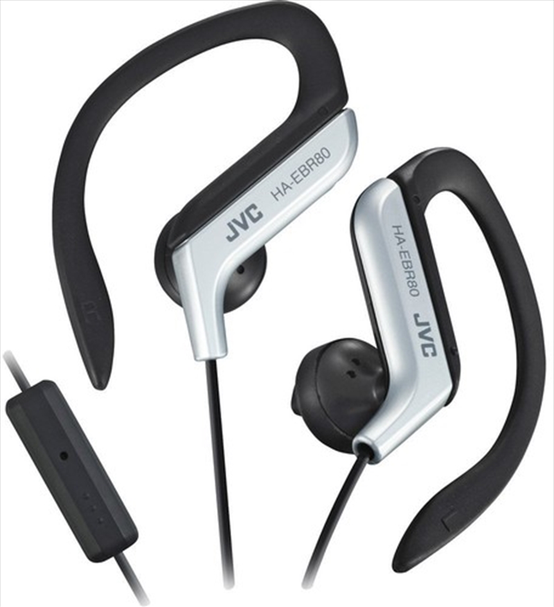 JVC Ha-Ebr80-S Sport Clip Earphones W/Microphone (Silver)/Product Detail/Headphones