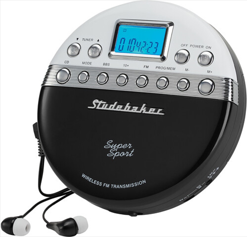 Studebaker SB3705BW Personal CD Player FM Radio Anti-skip and FM Transmitter (Black/White)/Product Detail/Media Players