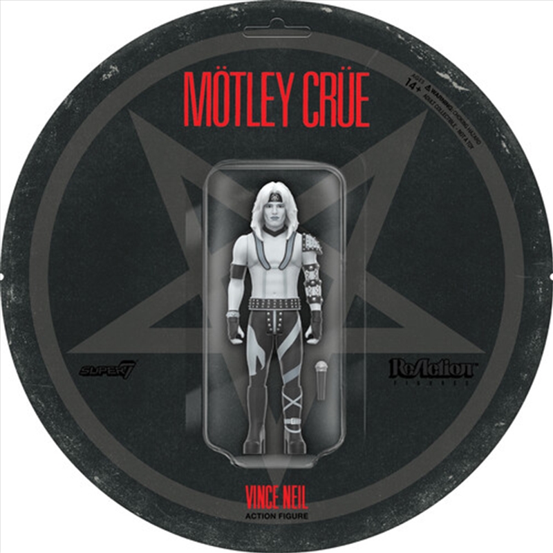 Super7 - Motley Crue - ReAction Figures Wv2 - Vince Neil (Shout At The Devil - Black & White)/Product Detail/Figurines